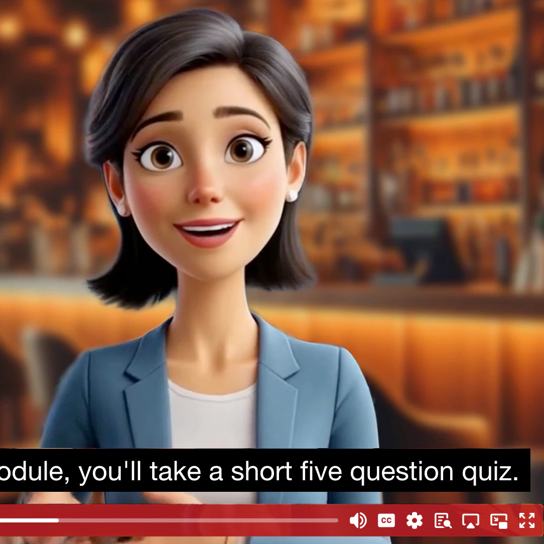 Interactive content for enjoyable food safety training